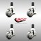 Service Caster 3 Inch 316SS Thermoplastic Rubber Swivel 1-1/2 Inch Stem Caster Set Brake SCC SCC-SS316EX20S314-TPRB-TLB-112-4 - alternate 2